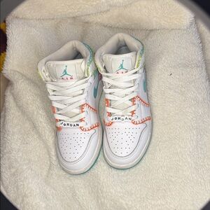 Jordan White and Multicolor High-Tops